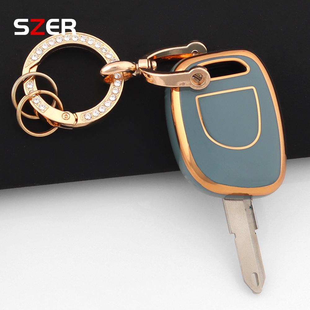Miękkie Etui Pokrowiec na Kluczyk Samochodowy TPU Do Renault Twingo Clio Kangoo Master Bez Chipa Bez Wycięcia Ne73 Vac102 Chroniona Muszla Brelok