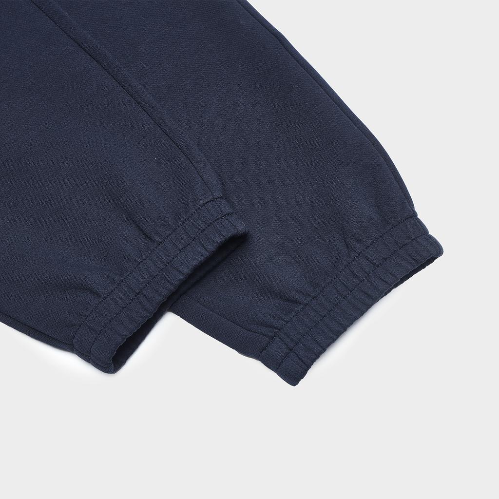 Fila Pantalones Deportivos Casuales de Punto con Puño Estampado de Letras para Mujer, parte inferior Azul Oscuro F11W419602F-NV