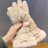 2025 New Women Winter Warm Gloves Cute Touchscreen Riding Waterproof and Cold Proof Plus Thick Plush Cotton Gloves