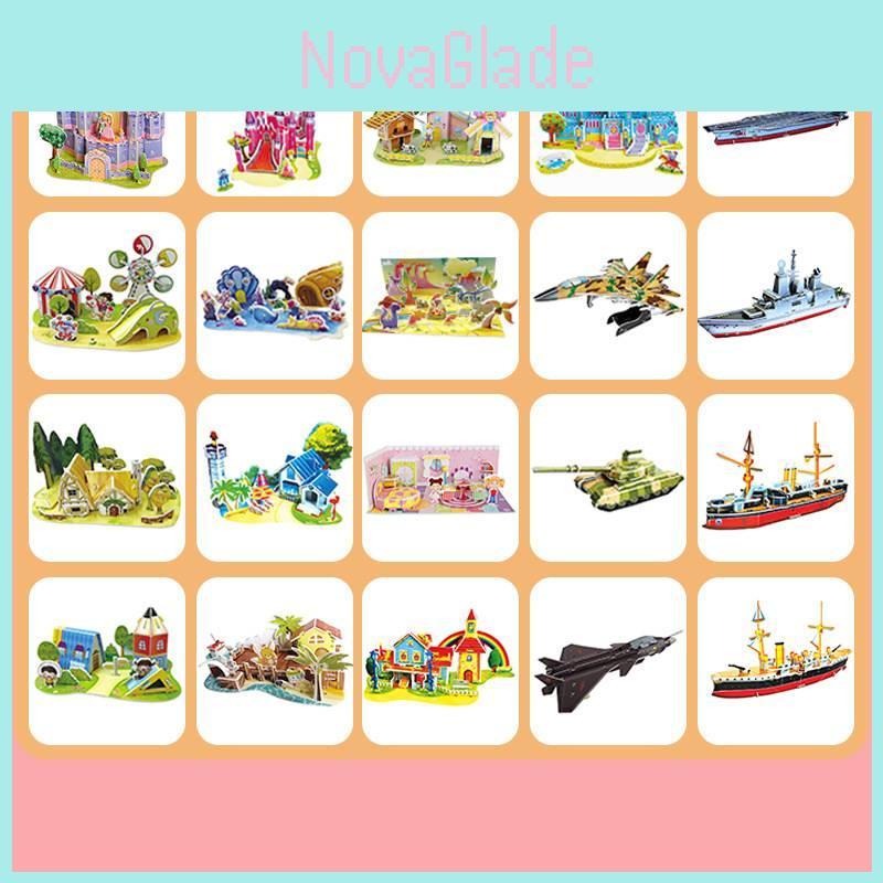 Kinder 3D Puzzle Papier DIY Lernspielzeug Kreatives Bauset für Kinder