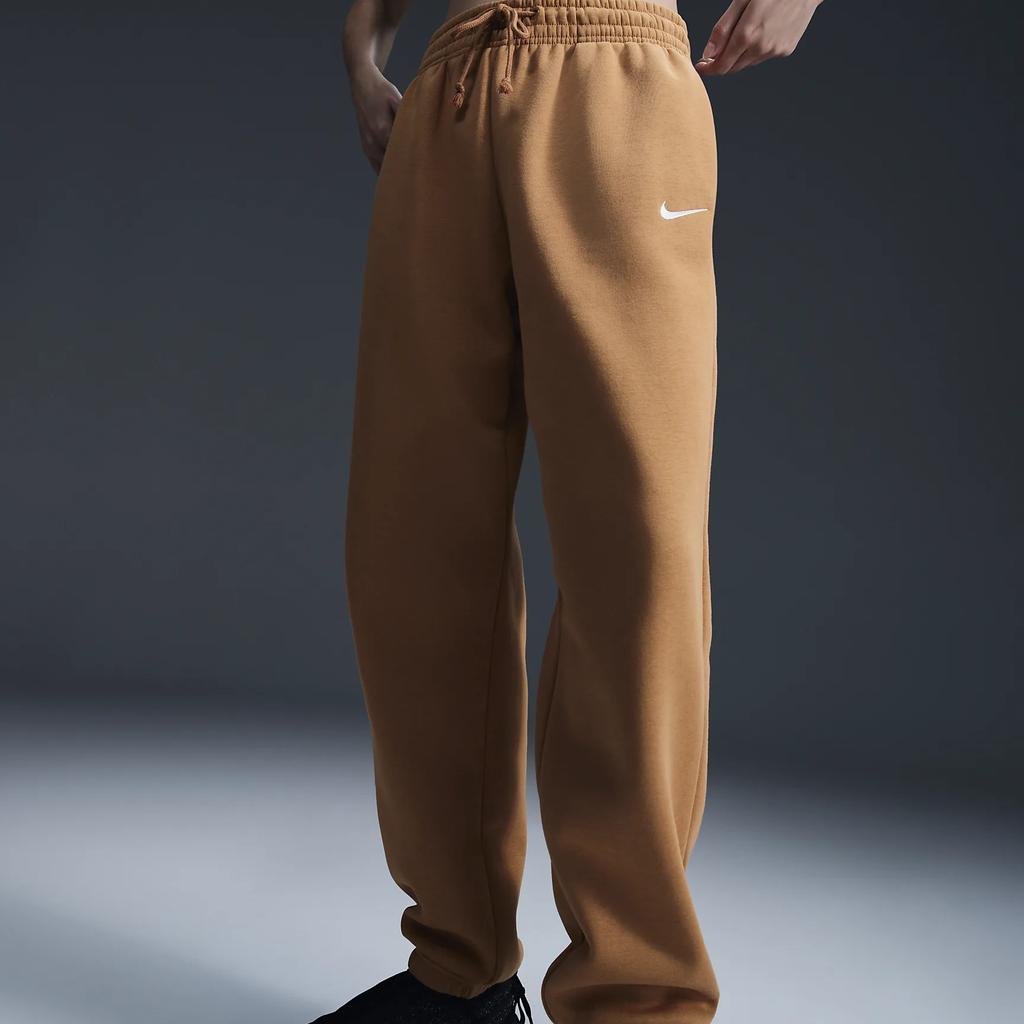 Nike Sportswear Phoenix Logo Print Elastic Drawstring Cuffed Knit Joggers Women Joggers Linen FZ5996-224
