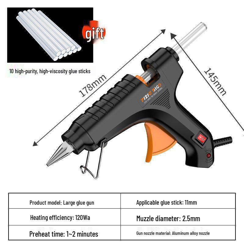 Compact Hot Melt Glue Gun for Students & Household Projects