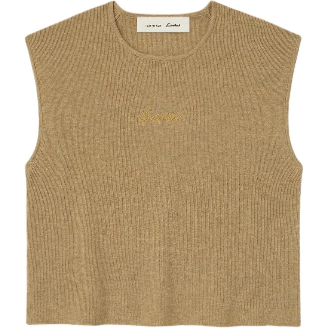 Fear Of God Essentials Ss26 Signature Rib Knit Cropped Top Women tops 192SP267872FW XS