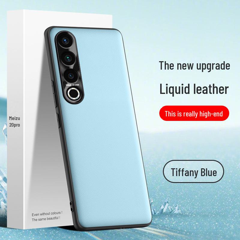 Чехол Meizu 20 Pro Liquid Leather: Защитный чехол от падений и обрастания, цельный корабль. Meizu 20 Pro синий