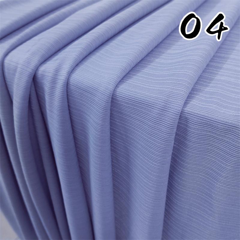 1m Ice Silk Smooth Pleated Stripe Fabric Elastic Anti-Wrinkle Textured Fabric for Dress Casual Pants Suit DIY Sewing Cloth