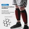 1 Paar Fußball Schienbeinschoner Socken Ärmel mit Schaumstoff Waden Kompressionsärmel Wabenpolster Sport Legging & Fußballausrüstung