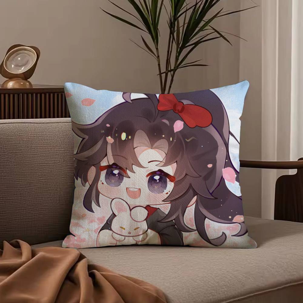 New Arrival Mo Dao Zu Shi Pillow Case Anti-dustmite Pillowcase Invisible zipper silky short plush Sofa cushion cover