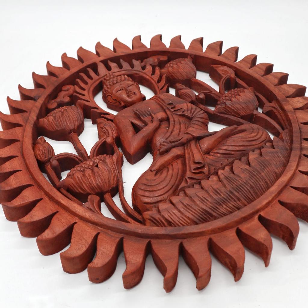 Buddha Panel With Lotus 40cm