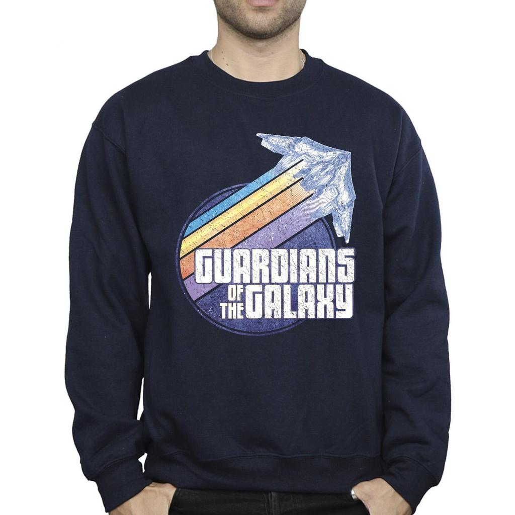 Guardians Of The Galaxy Mens Badge Rocket Sweatshirt