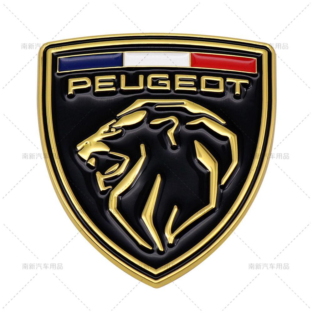 Emblème Métallique d'Aile Latérale de Voiture Badge Lion pour Coffre Arrière pour Peugeot GT LINE 107 308 306 106 Rifter 206 208 307 407 3008 207 2008 508