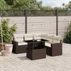 VidaXL Garden Lounge Set with Cushions 6 Pcs Brown Braided Resin 3267273