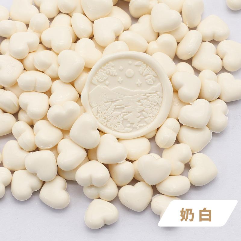 100pcs Fat Love Lacquer Wax Grains Heart-shaped Mixed Color DIY Hand Accounts Envelopes Sealed Wedding Invitation Decoration