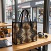 Fashion Abstract Pattern Tote Bag Large Capacity Daily Shoulder Handbag for Work Shopping