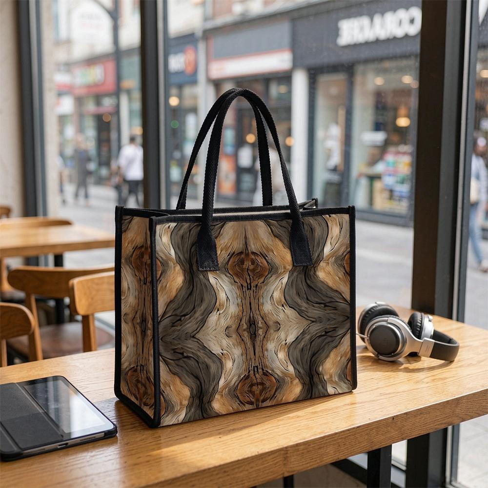 Fashion Abstract Pattern Tote Bag Large Capacity Daily Shoulder Handbag for Work Shopping