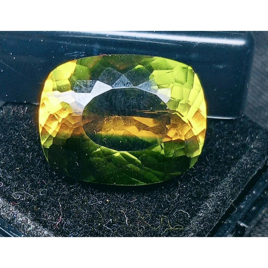 12-13 Ct Natural Bi-Color Tourmaline Cushion Cut Fabulous Certified Gemstone