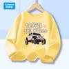 Off Road Cartoon Car Print Graphic Tops for Women, Spring Autumn Women's Long Sleeve Pickup Truck Tees