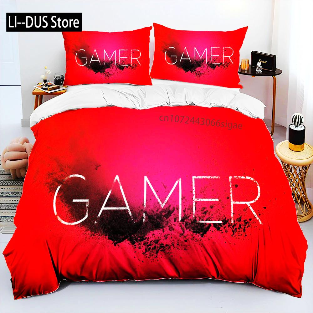 

Мультяшный комплект постельного белья Gamer Game Over, пододеяльник, комплект для кровати, покрывало, наволочка, комплект постельного белья размера кинг/квин для взрослых мальчиков 135x200cm