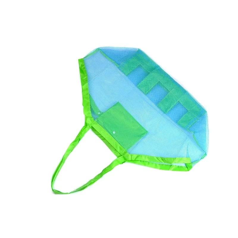 

1pc Children Sand Away Protable Mesh Bag Kids Bath Toys Storage Bags Swimming Large Beach Bag for Towels Women Cosmetic Makeup B зелёный