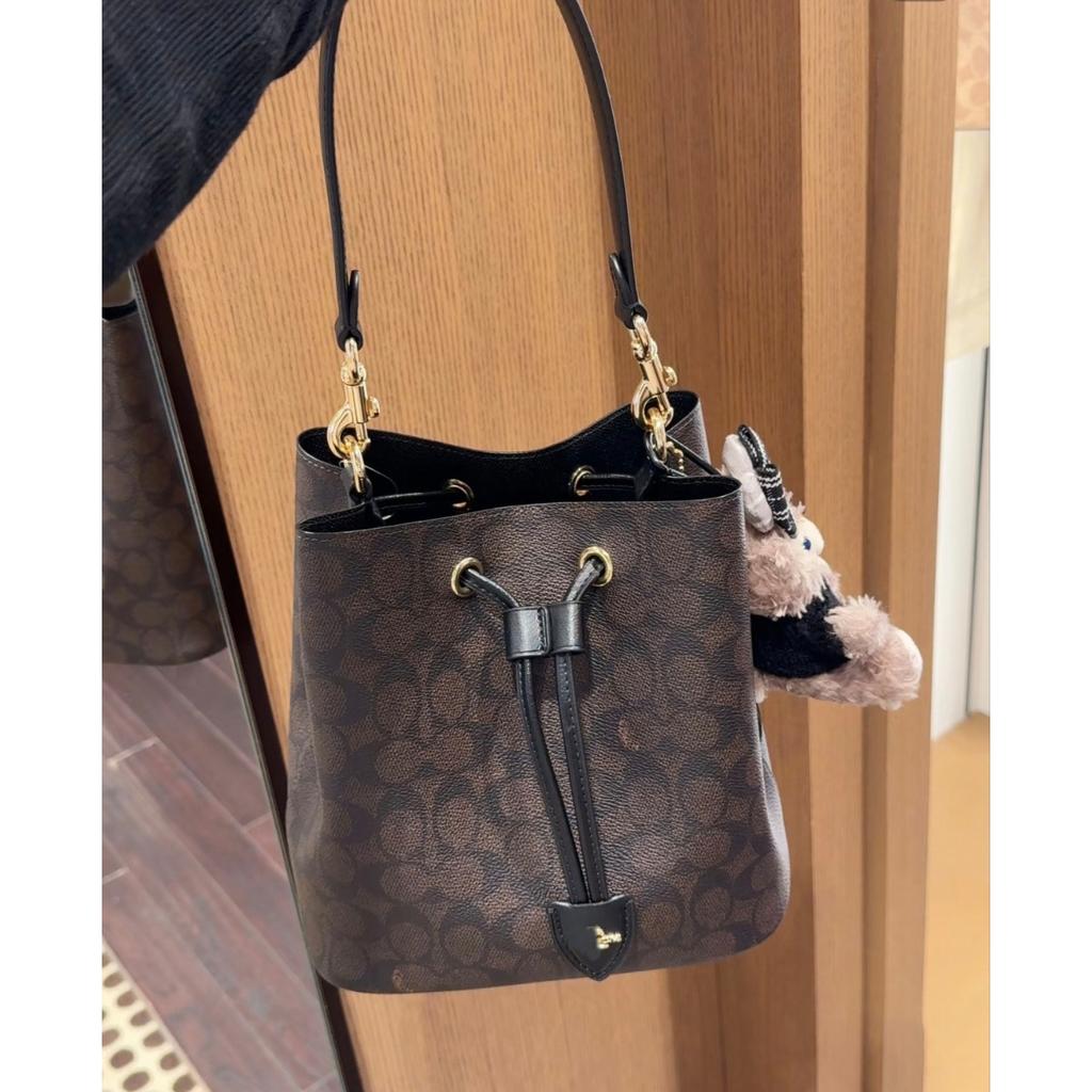 C Home Rowan Bucket Bag Casual Versatile Large Capacity Tote Bag 2025 New Drawstring Crossbody Shoulder Bag