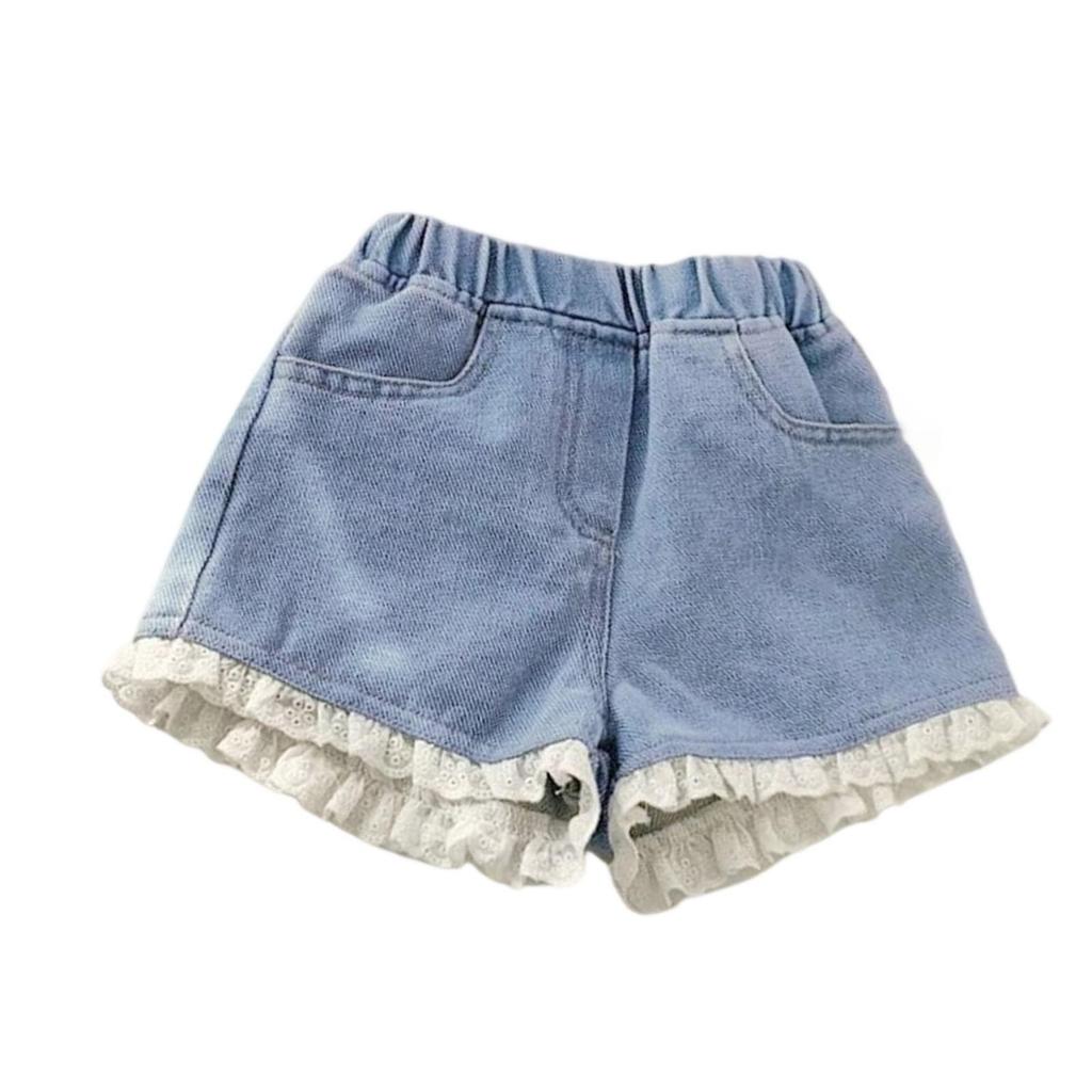 Sommer-Denimshorts für Mädchen - Leichte Stretch-High-Waist-Casual-Shorts