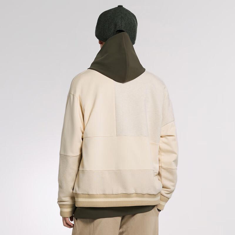 CROQUIS Men's 2023 Autumn Color-Block Baseball Collar Full-Zip Sweatshirt