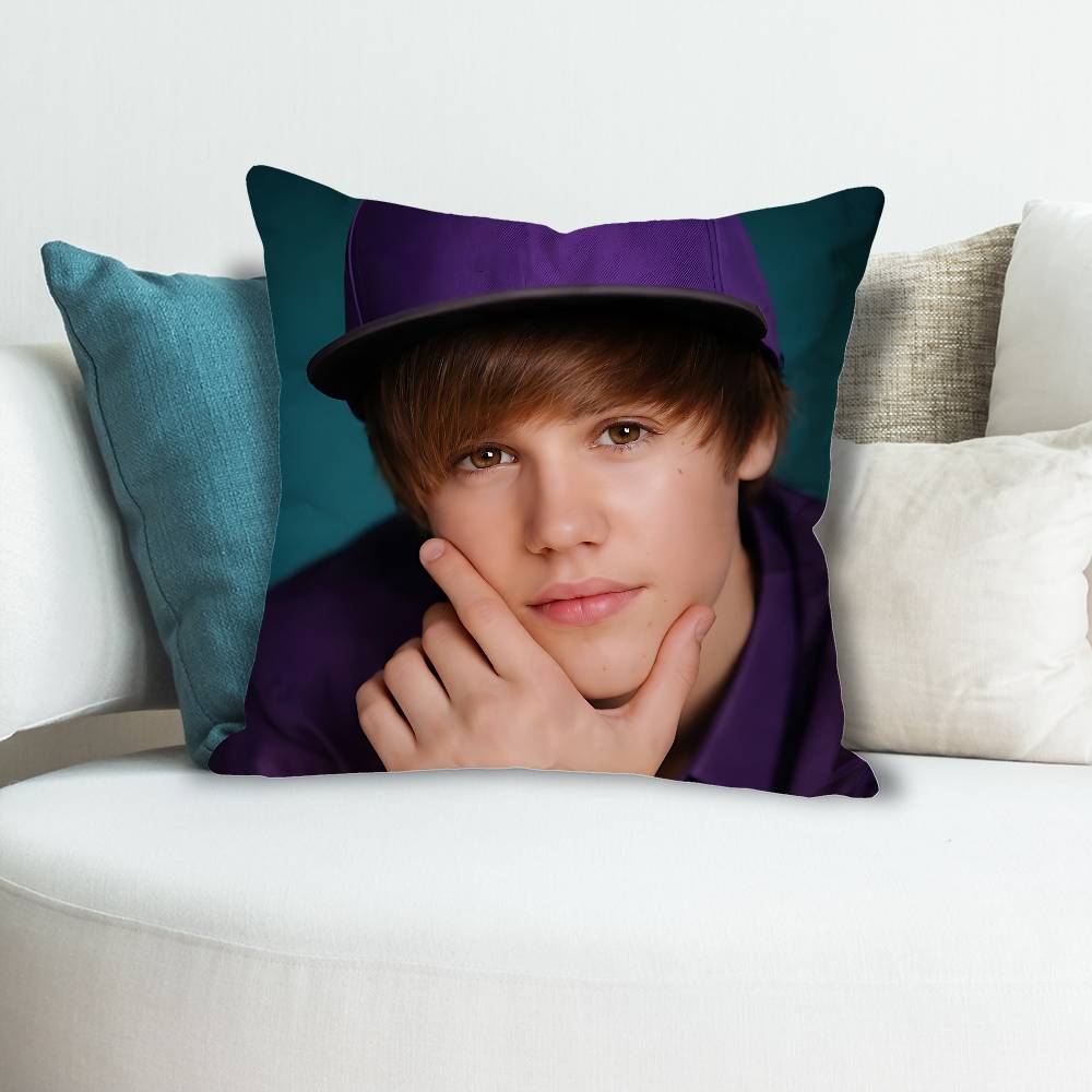Singer JJustin BBieber Various Sizes Square Pillow Case For Car Home Bedchamber Decor Custom Valentine gift