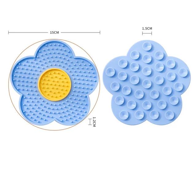 Pet Supplies Cat Licking Pad Pentagram Sun Flower Shape Silicone Dog Licking Plate Cute Pet Slow Licking Mat Dog Bowl Cat Bowl