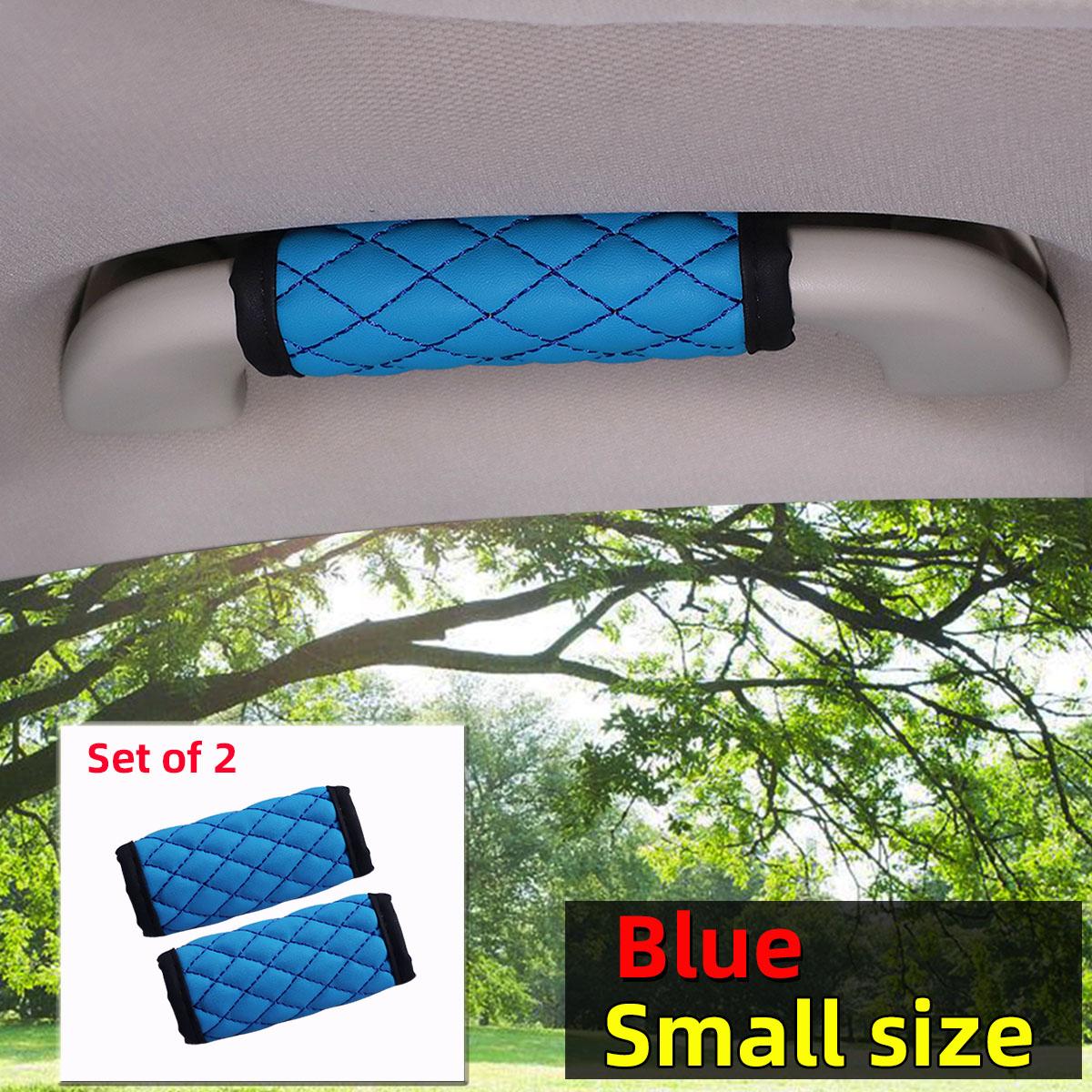 

2 sets of stereoscopic PU leather embroidered car inner handle cover 2 sets of protective cover for general automotive supplies