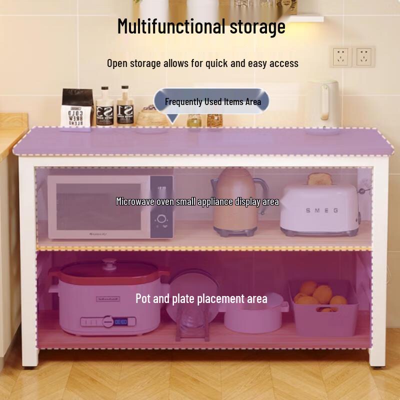 Beifu Multifunctional 3-Tier Carbon Steel Kitchen Storage Rack