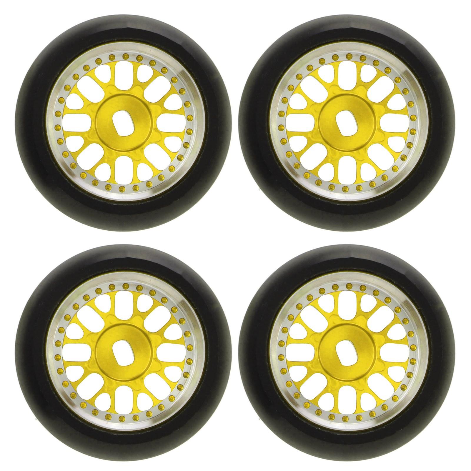 

4pcs 16 Pairs RC Tire Aluminum Alloy Improving Stability Glossy for 128 RC Drift Tire for K969 for
