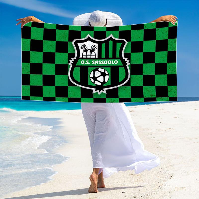 US Sassuolo Print Beach Towel, Large Soft Quick Dry Towel for Beach Camping Swimming