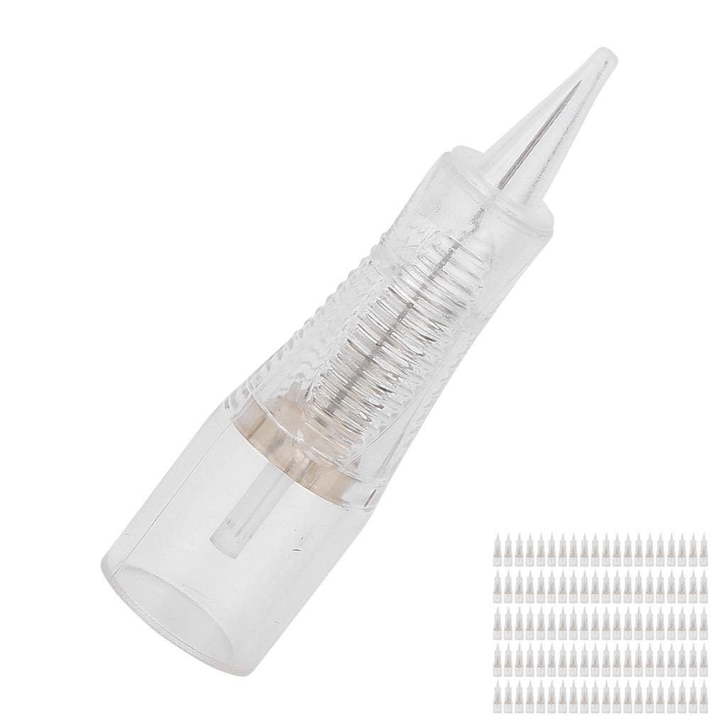 100 ks Microblading Jehla Semipermanentní Obočí Rty Make-up Tetovací Jehlové Cartridge(1P(0,35) )