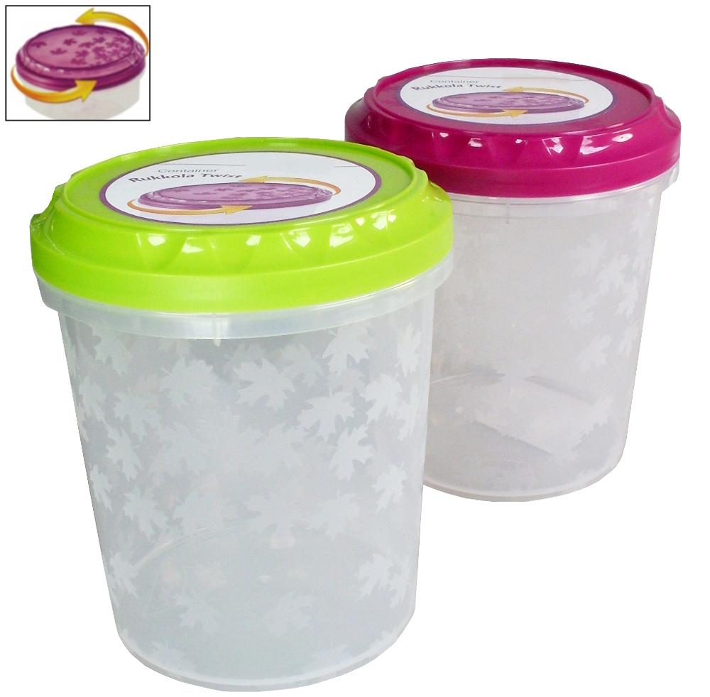 Plastic Container with Screw Cap for Storage 1l