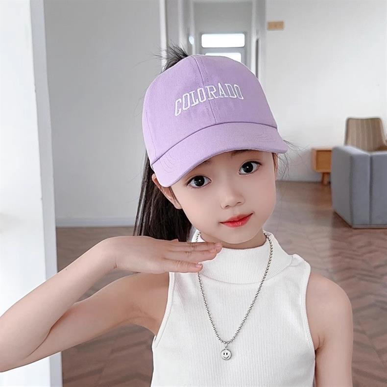 סט 1 יחידה של כובעי ילדים, כובעי טופ קיץ ריקים, כובעי לשון ברווז לתינוקות, כובעי שמש רקומים בפפיון לבנות, כובעי בייסבול עם קוקו קשור