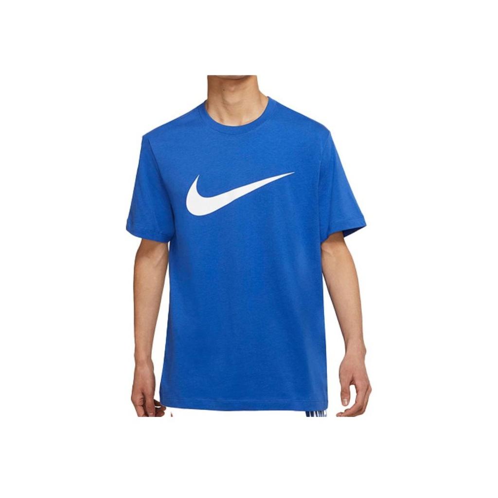 Nike Logo Print Crew Neck Pullover Short Sleeve T-Shirt Men Tops Blue BV0628-480