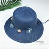 New Women's Straw Hat Spring and Summer Outing Wreath Sun Hat Sun Hat Seaside Big Edge Bow Fisherman Hat