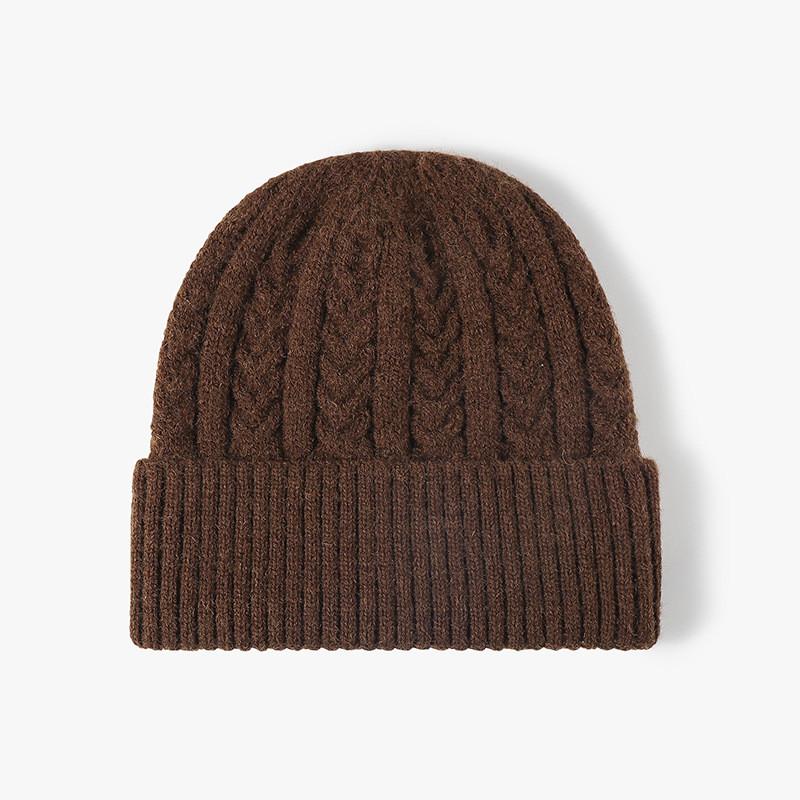 Knit Hat For Men Women Winter Warmth Thick Faux Rabbit Fur Fashion Beanie