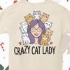 Crazy Cat Lady Fun T-shirt | Novelty Tee