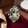Vintage Enamel Cat Lapel Pin Light Luxury Imitation Rhinestone Brooch  Clothes Decoration