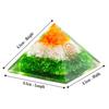 Resin Medium Size Multicolor Set of 1 Orgone Crystal Pyramid with Carnelian, Rock Crystal & Green Aventurine for Reiki Healing, Vastu Correction,