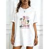 Oversized T-Shirt Black Chicken Cleaning Lady Graphic With Text Crazy Cleaning Lady Cleaning Is My Cardio Casual Wear For Women
