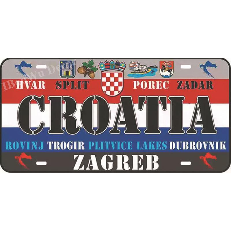 Popular City Plate Poster Vintage Wall Decor Worldwide Canada/London/Brazil Metal Tin Sign Plaques Poster 15x30cm