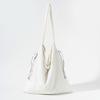 Nuova Borsa a Spalla con Coulisse Laterale Lucida, Borsa Artistica da Pendolare, Pigra e alla Moda, Grande Capacità, Borsa Tote Minimalista