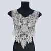 Light Luxury White Handmade Beaded Sequins Flower Leaves Cloth Stickers Wedding Dress Dance Clothes Decorative Clothing Accessories