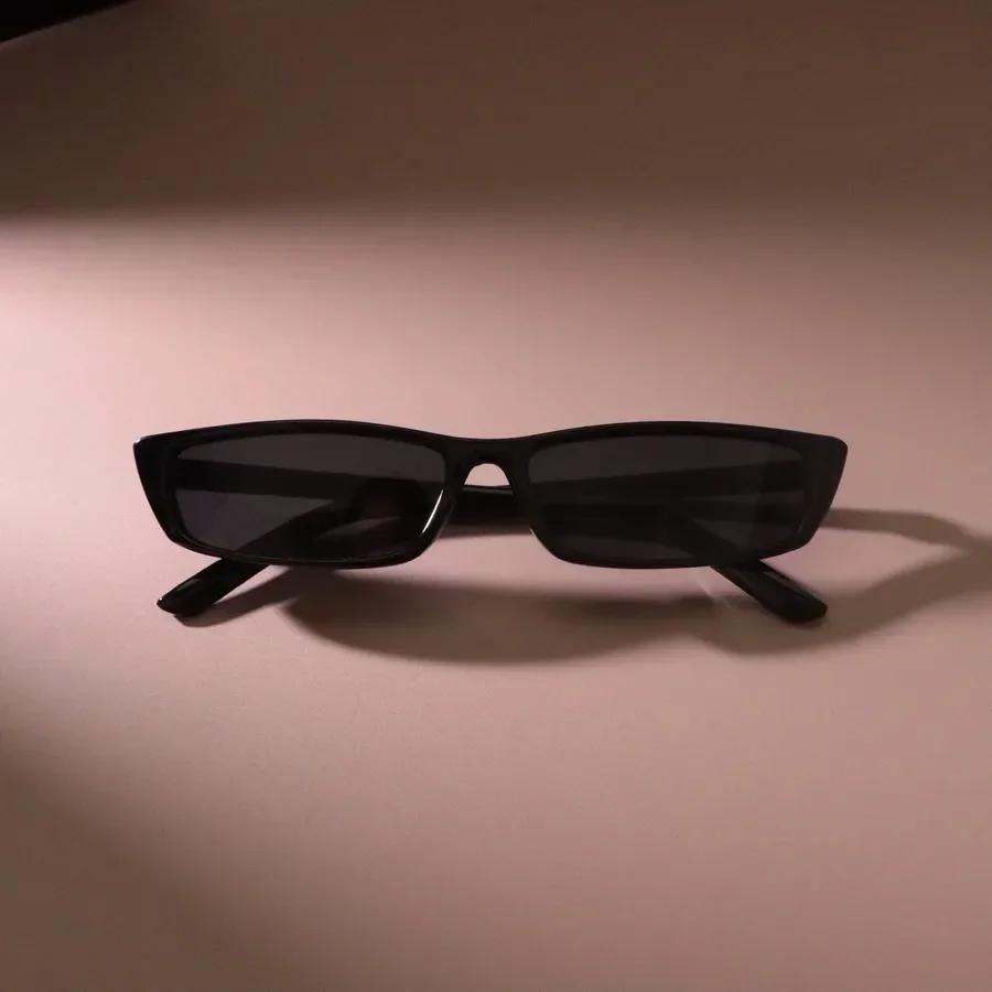 Óculos de Sol de Armação Pequena Estilosos Mulheres Homens Óculos Retangulares Feminino Coloridos Cores Pretas Espelhados Marca Designer Moda