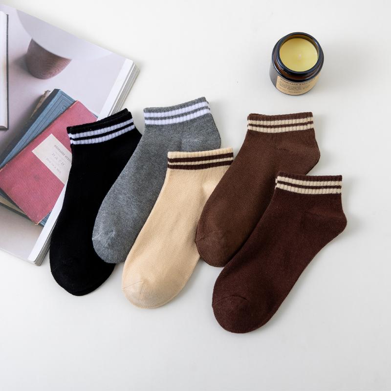 Xiaomi 10 Paar Frühjahrs- und Sommersocken, lässig, gestreift, einfarbig, atmungsaktiv, bequem, schweißableitend, kurze Socken, einfach gestreift