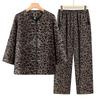 Plus Size Loose Two-Piece Set: Comfy Spring & Autumn Home Wear Pants and Top for Middle-Aged Women