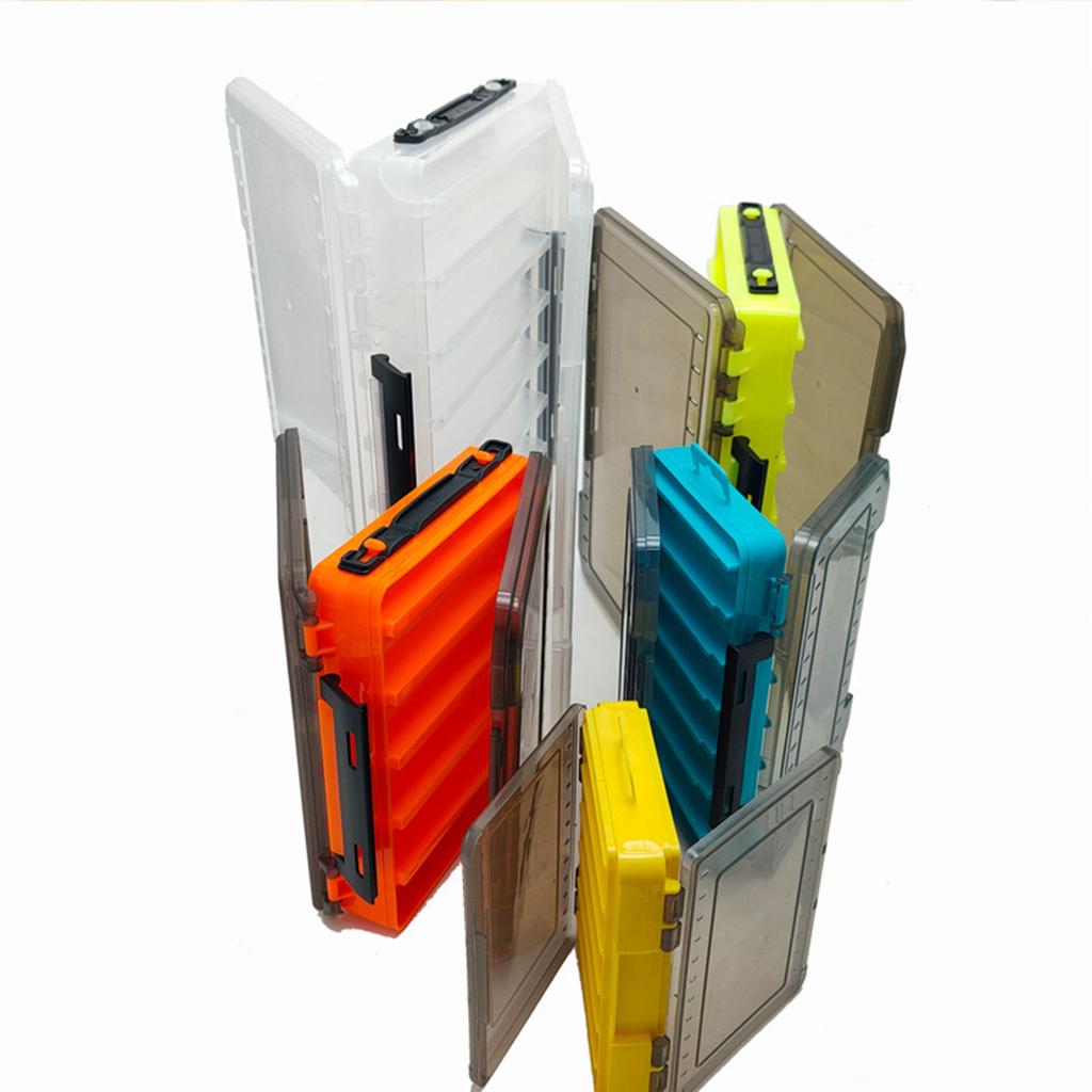 Fishing Tackle Boxes Practical Fishing Lure Organizer-Double Sided Fishing Baits Storage Box Plastic Organizer-Case Gift