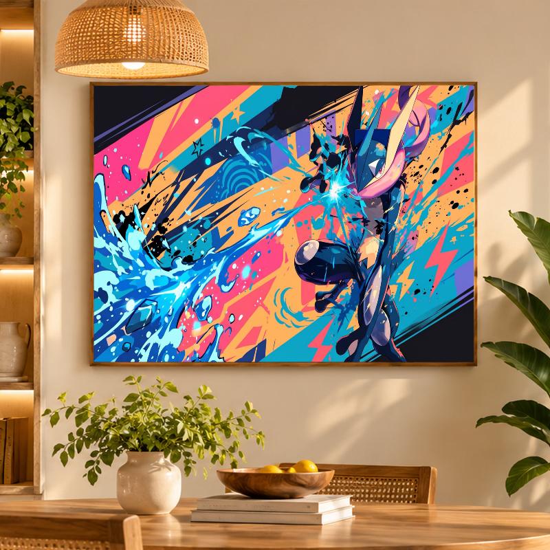 5D Diamond Painting Greninja DIY Full Drill Diamond Art Kit Home Decoration