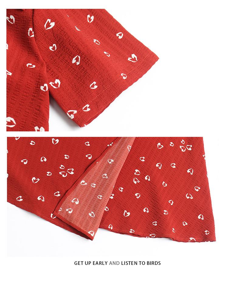 Plus Size Red Summer Dress for Pear-Shaped Women - Slimming Tea Break Style